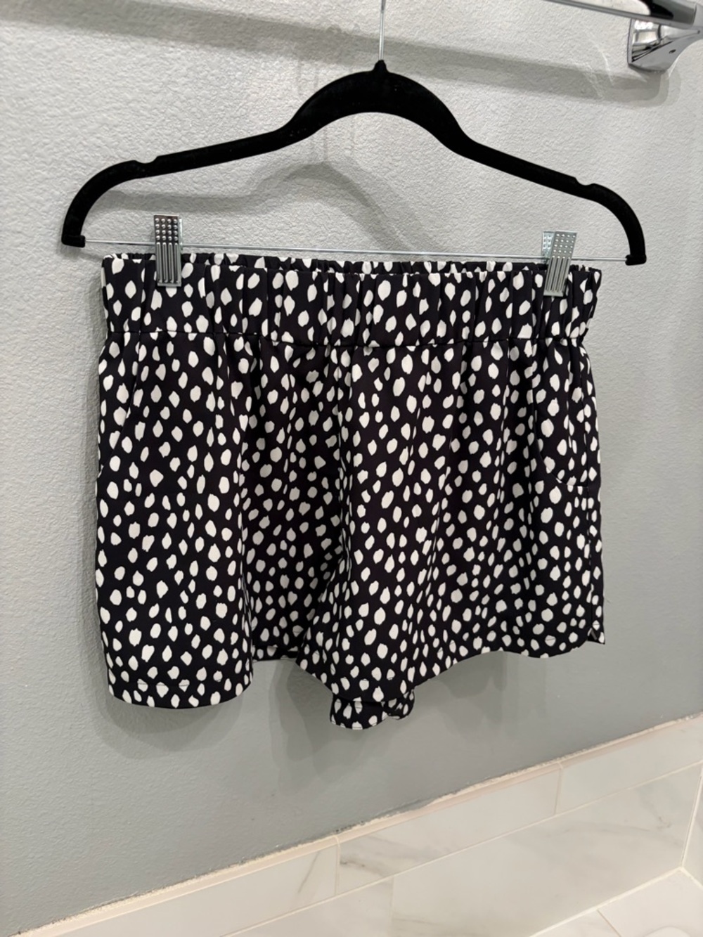 Crosby by Mollie Burch Black & White Spot Print Shorts